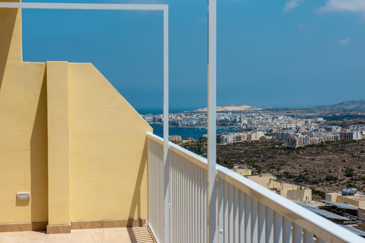 Summer Breeze Penthouse With Private Hot Tub & Terrace With Panoramic Views, By Getawaysmalta Mellieha Exterior photo